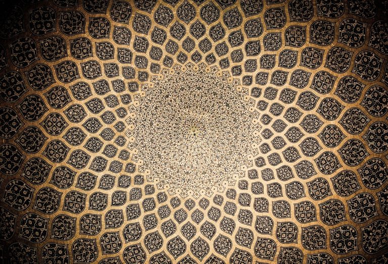 golden, mosaic, geometric