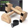 Parallele Calisthenics HSYFUNA in Legno – Antiscivolo e Portatile per Fitness e Corpo Libero